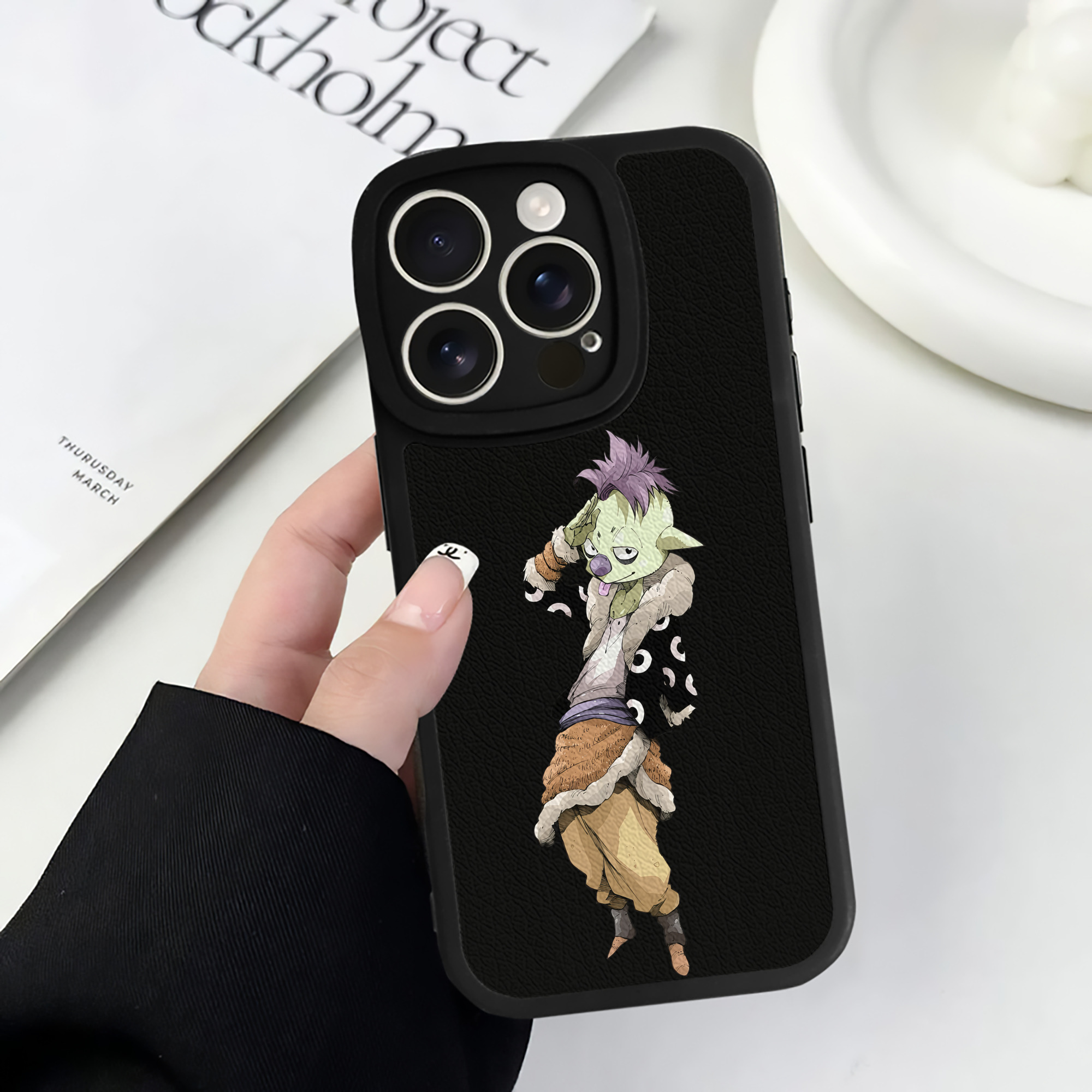 （画像用） 転スラ Regarding Reincarnated to Slime 【iPhone 16シリーズ対応】シリコンスマホケース（レザー調） 材質：シリコン